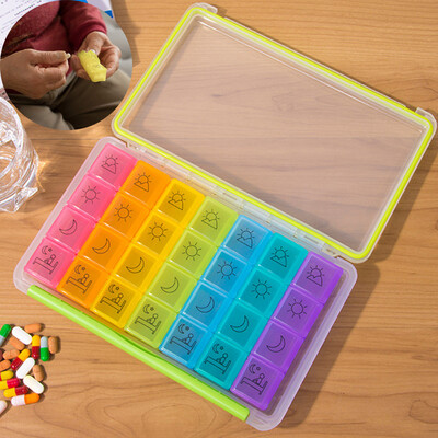 

〖Follure〗Pill Box 28 Day Medicine Tablet Dispenser Organizer Weekly Storage Case Extra Large