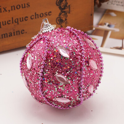 

Siaonvr Christmas Rhinestone Glitter Baubles Ball Xmas Tree Ornament Decoration 8CM