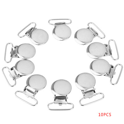 

10pcs 25mm Round Duckbill Buckle Strap Metal Nipple Clip Suspenders Clasp Dress Accessories