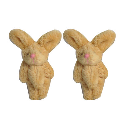 

2Pcs Soft Plush Joint Rabbit Bunny Doll Key Chain Bag Pendant DIY Craft Ornament