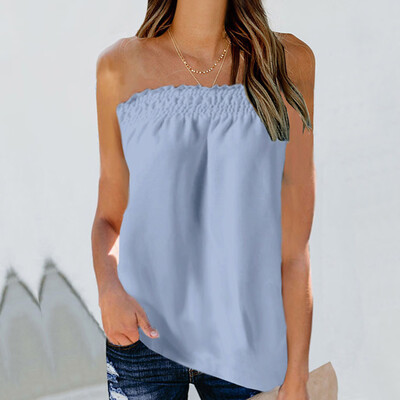

Starmoon Women Summer Ladies Fashion Sexy Solid Sleeveless Shirt Blouse Tops