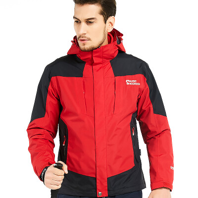 

El Monte ALPINT MOUNTAIN Jackets three-in-one outdoor men&women couples fleece two-piece waterproof warm jacket winter clothes 650-691 red male L