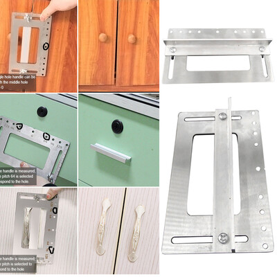 

Stainless Cabinet Handle Jig Template Punch Locator Drill Guide Woodworking Tool