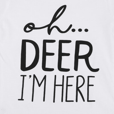

Toddler Baby Boys Girls Deers Print Romper Pants Caps Hat Outfits Set Clothes