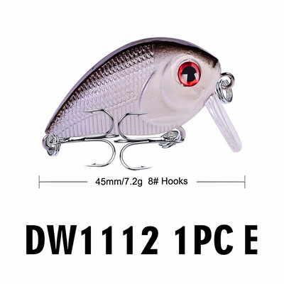 

VISSEN 3PCS Hot freshwater sea fishing bait 45MM72G plastic small fat rock bait 6 hook fishing lures