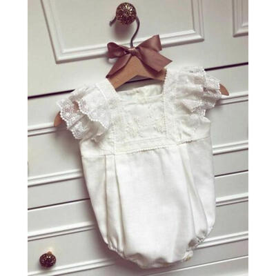 

US Stock Cute Summer Newborn Baby Girl Romper Lace Jumpsuit Outfits Set Clothes