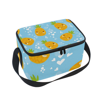 

ALAZA Lunch Box Insulated Cute Pineapple Lunch Bag Large Cooler Tote Bagfor Men Women