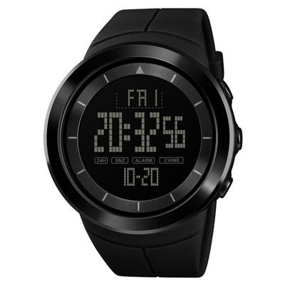 

SKMEI Big Round Dial Digital Wristwatch Sports Mens Watch With Double Time Display Calendar Stopwatch Function