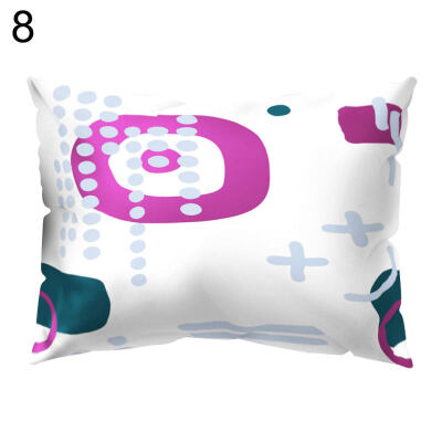 

Cartoon Graffiti Pillow Case Polyester Peach Skin Cushion Cover Home Sofa Decor