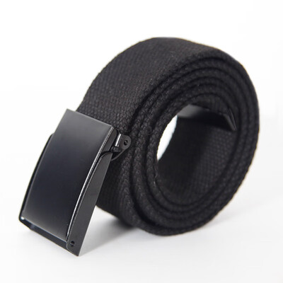 

New Unisex canvas belt trend fashion Automatic buckle Men belt solid color casual Men&Women belt