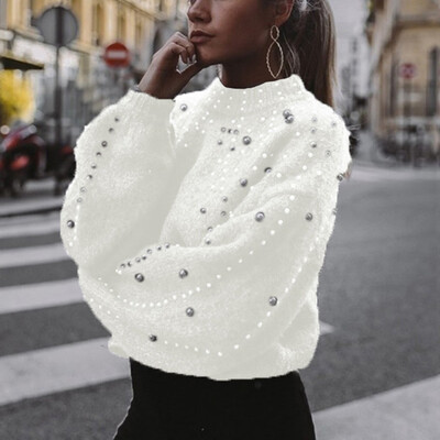 

〖Follure〗Womens Casual Sweater Thick Needle Long Sleeve O-Neck Pullover Sweater