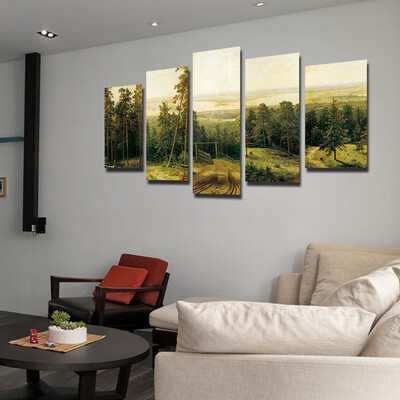 

Toponeto 5Pcs Modern Canvas Print Painting Nature Picture Wall Art Home Decor No Frame