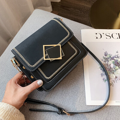 

Ins summer texture on the new frosted small square bag Korean version of Joker chain bag women 2019 new slung womens bags