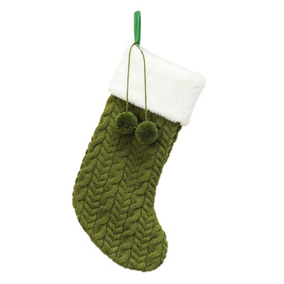 

Christmas Knitted Stockings Gift Holder Xmas Tree Hanging Ornaments Decorations For Family Holiday Season Decor
