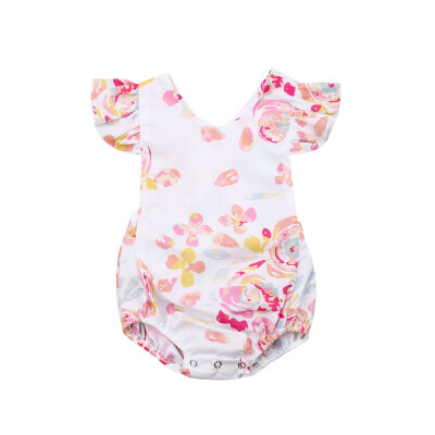 

Summer Newborn Baby Girl Ruffle Romper Bodysuit Jumpsuit Outfit Clothes