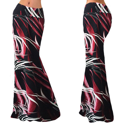 

Roseonmyhand Womens High Waisted Print Bodycon Boho Long Maxi Evening Party Beach Skirt