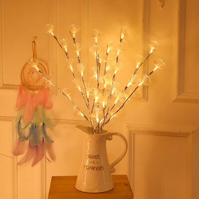 

Gobestart Warm LED Fiber Flower Lights 20 Bulbs Home Christmas Party Garden Decor