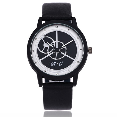 

Couple models gear belt watch rivet quartz watch