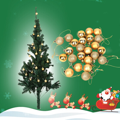 

24pcs Christmas Ornament Balls Christmas Tree Hanging Glitter Ornament Balls Baubles Party Wedding Festival Decorations