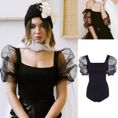

US Sexy Women Playsuit Jumpsuit Rompers Summer Beach Casual Mesh Tops T-Shirt