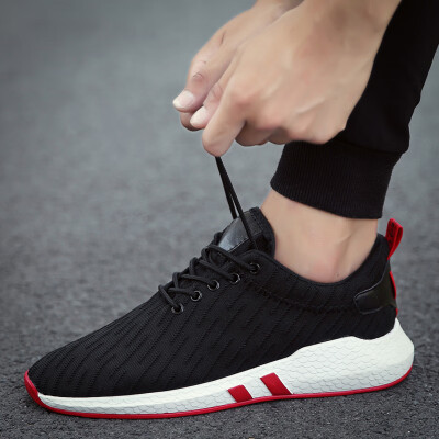 

Mens shoes Korean version of the trend of mens sports&leisure breathable wild cloth shoes running deodorant shoes