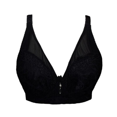 

New Sexy Women Bra Lace Mesh Thin Full Cup Plus Size Underwire Bralette Underwear Lingerie