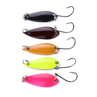 

VISSEN 5PCS 26g 3cm Spoon Treble Hook Hard Lure Fishing Tackle Single Hook Sequins Mini Metal Fishing Bait Freshwater Bait