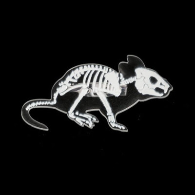 

1Pc Creative Transparent Acrylic Skeleton Brooches Pins Mouse Rabbit Penguin Bird Pig Cat Brooch