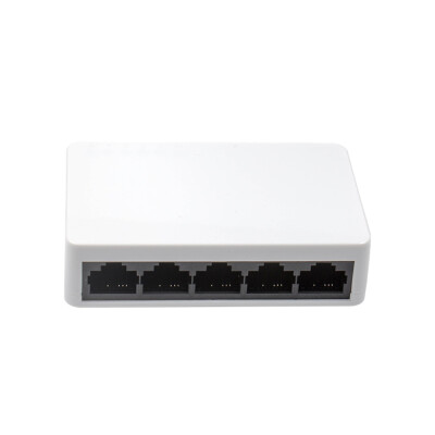 

Network Switch 5 Ports Fast Ethernet 10100Mbps LAN RJ45 Switcher Hub with Power Adapter for Desktop PC