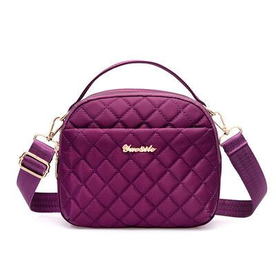 

Nylon Hand-held Bill of Ladies Fashion Simple Linger Multi-Layer Light Canvas Bag