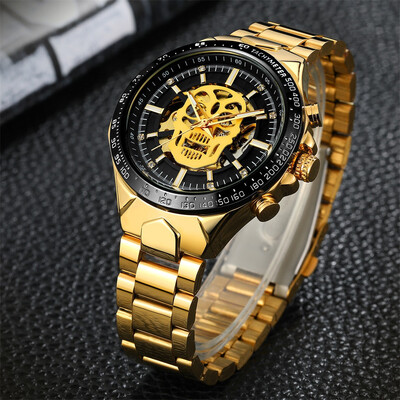 

Gobestart Watch Hollow Demon Dial Luxury Design Business Fashion Mens Mechanical Watch