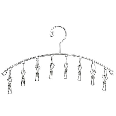 

Clothes Hanger 8 Clips Stainless Steel Windproof Clothespins Clothes Drying Rack Clothes Hanger for Hanging Socks Baby Clothes Clo