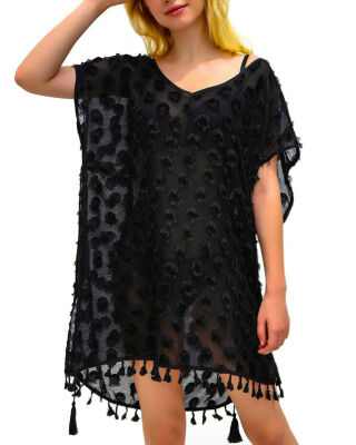 

Women Bikini Cover Up Hallow Crochet Beach wear Dress Summer Bathing Suit Blouse