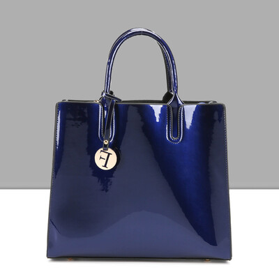 

Luxury Handbags Casual Shoulder Messenger Bags Tote Bright Solid Patent pu Leather Women Fashion Bags Ladies Simple Sac A Main