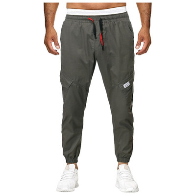 

Gobestart Mens Straight Casual Cotton Slim Fit Sport Long Pants Pocket Trousers