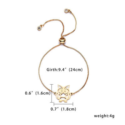 

Hot Sale Fashion Women Jewelry Cross Owl Dragonfly Animal Pendant Stainless Steel Bracelet Female Bead Chain Charm Bracelet