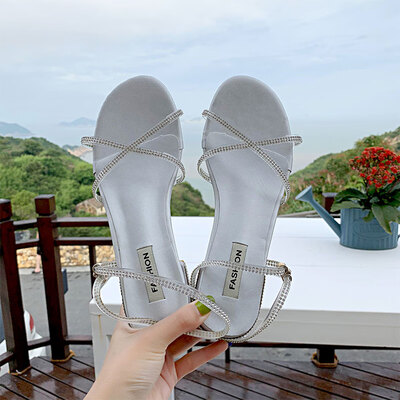 

Sandals women in the tide summer rough with fashion hundred fairy wind a word with water drill high heel