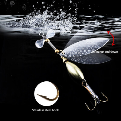 

Saidsome 98CM Metal Fishing Lure Sequins Spinner Spoon Baits Feather Fishhook Tackle 15G fishing bait fishing lure