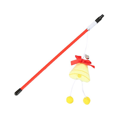 

Gobestart Pet Cat Interaction Funny Feather Cat Rods Stick Decompression Christmas Toy