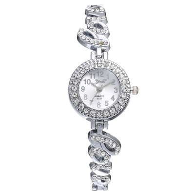 

New ladies creative LOVE full diamond luxury quartz suit watch female quartz watch