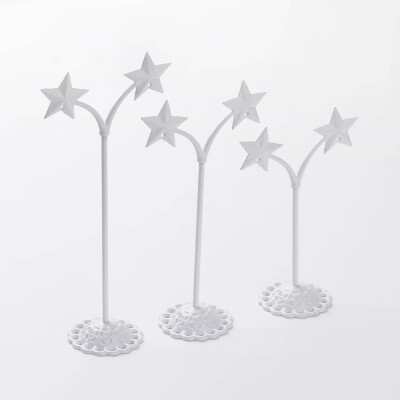 

3 Pcs Iron Earring Displays Sets Jewelry Display Rack Jewelry Tree Stand White 98x63x35mm 120x63x35mm 140x63x35mm 3pcsset