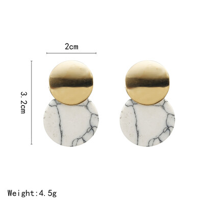 

2019 Fashion Vintage Women Handmade Earring Simple Geometric Circular Metal Earrings Girls Popular Punk Drop Earrings Jewelry