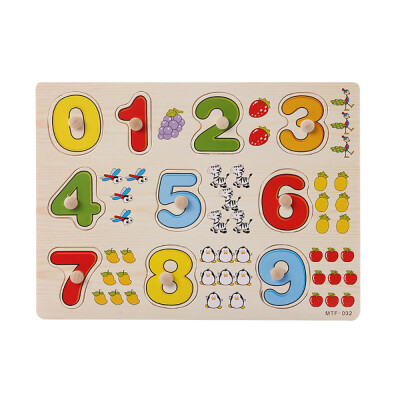 

〖Follure〗Wooden Number Lette Puzzle Jigsaw Early Learning Baby Kids Educational Toys