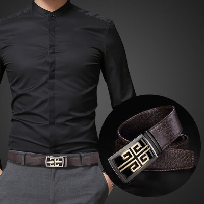 

Belt mens leather automatic buckle mens business belt youth leisure simple belt men