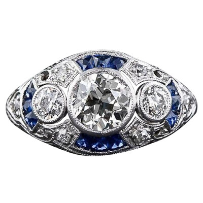 

White Topaz Sapphire Silver Ring Men Women Wedding Rings Jewerly Size 6-10