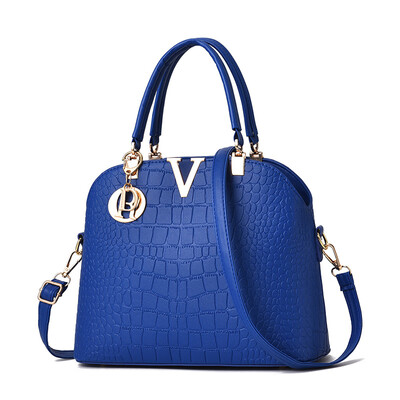 

Ladies bag 2019 new crocodile pattern handbags handbags Europe&America ladies shoulder shell bag