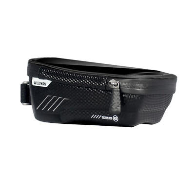 

WILD MAN Mountain Bike Bag Waterproof MTB Mobile Phone Case Front Tube Bags
