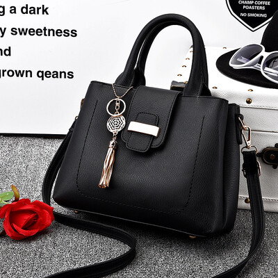 

Autumn&winter new hair ball middle-aged womens bag fashion shoulder bag diagonal cross bag pu ladies handbag