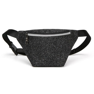 

Sequins Waist Bags Fanny Belt Packs Women PU Leather Glitter Chest Bags