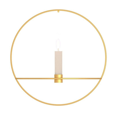 

3D Metal Candlestick Wall Hanging Geometric Round Candle Holder Home Decor